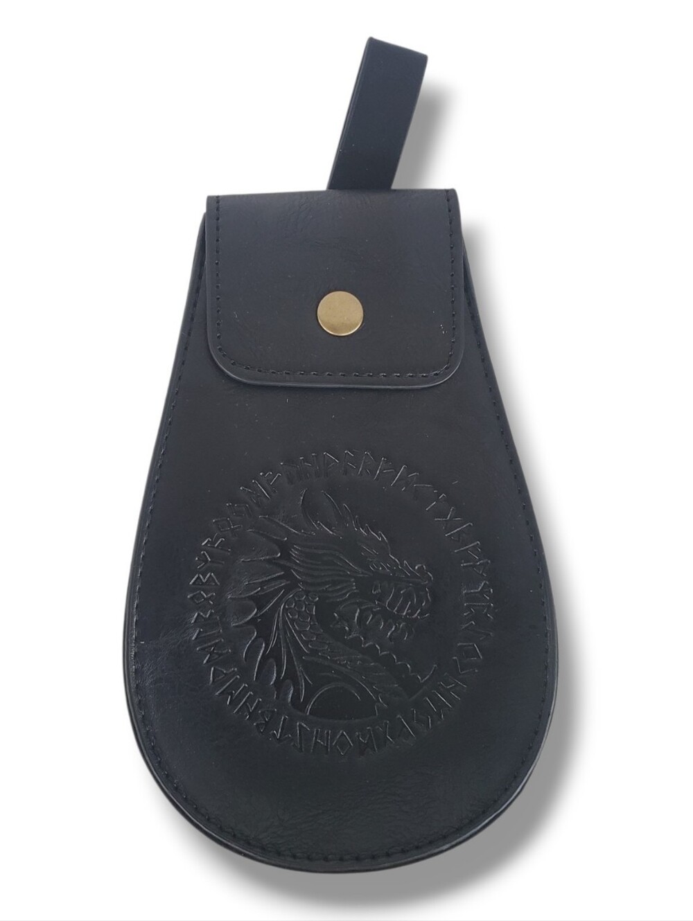 Men Dragon Coin Purse Medieval Belt Black Pouch Drawstring Bag Cosplay Retro